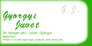 gyorgyi juvet business card
